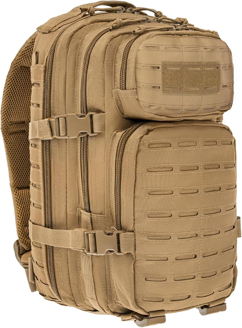 Military Tactical Backpack for Men 35L Small Molle System Water Resistant 3 Day Survival Assault Pack for Bug Out Bag Rucksack Travel Hiking Camping Gym Range Trekking Hunting Sport Work (Green)