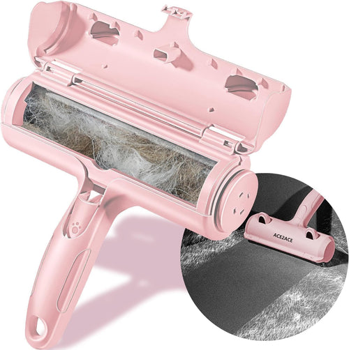 ACE2ACE Pet Hair Removal Tool, Reusable Lint Roller for Pet Hair, Self Clean Cat Hair Remover with Dust Bin, Dog Hair Remover for Couch, Furniture, Carpet, Sofa and Bedding