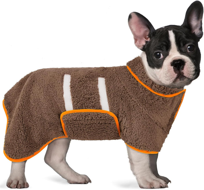 Bienbee Dog Bathrobe, Quick Drying Super Absorbent Dog Robes for After Bath, Warm Keeping Dogs Towel, Dogs Bath Supplies, Dark Blue XL