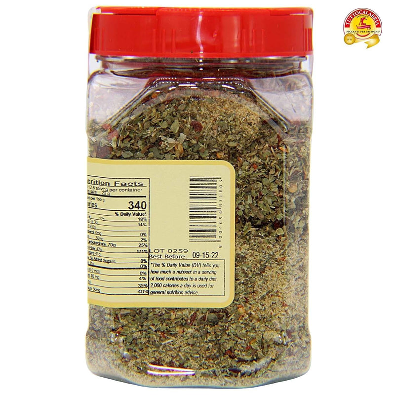 TUTTOCALABRIA Spaghetti Sauce Seasoning, Spicy Italian Spaghettata, Product of Italy, Add oil to pan, heat, mix in seasoning, and then toss with your favorite pasta, 250g