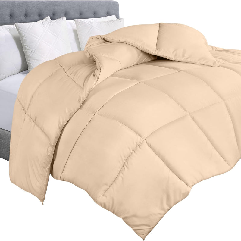 Utopia Bedding Comforter Duvet Insert, Quilted Comforter with Corner Tabs, Box Stitched Down Alternative Comforters King Size (White)