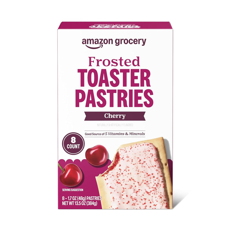 Amazon Grocery, Frosted Toaster Pastries, Blueberry, 13.5 Oz, 8 Ct (Previously Amazon Fresh, Packaging May Vary)