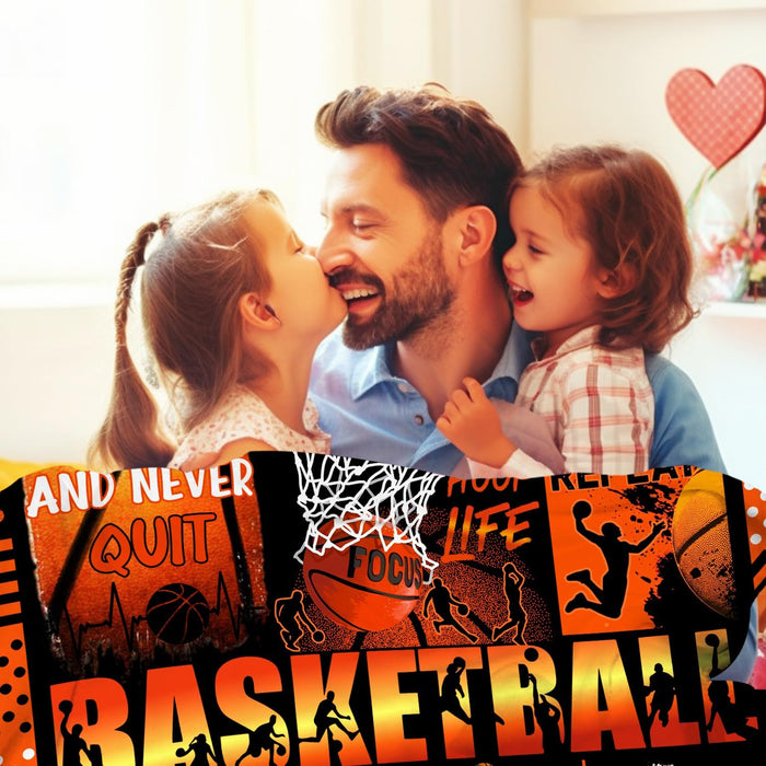 Basketball Blanket for Girls Boys Team,Warm Sport Ball Throw Blankets Bed Bedding Sofa Basketball Gifts for Adults Women Men Sport Lovers 50"X40"