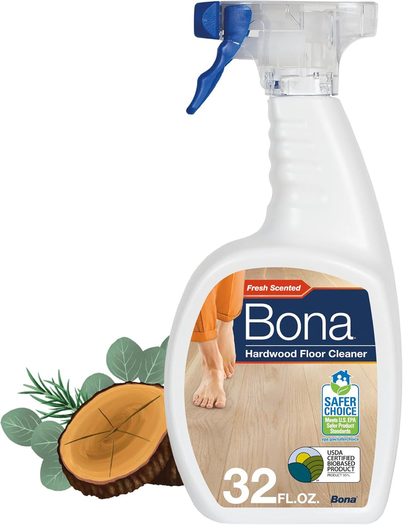 Bona Hardwood Floor Cleaner Spray - 32 fl oz - Unscented - Residue-Free Household Floor Cleaning Solution for Wood Floors