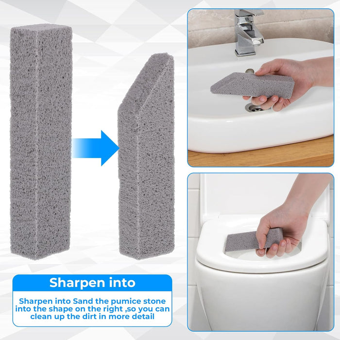 60 Pack Pumice Stone for Cleaning, Toilet Pumice Stone, Pumice Stones for Cleaning Toilets, Bathtubs, Kitchen Sink, Grill, Household(5.9 x 1.37 x 0.98 Inches)