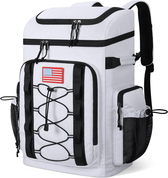 Maelstrom Backpack Cooler,Soft Lightweight Leakproof Tactical Cooler Backpack,35 Can Insulated Cooler Bag,Keeps 35 Cans Hot/Cold for Up to 16 Hours,Waterproof Lunch Bag for Men Women-Khaki