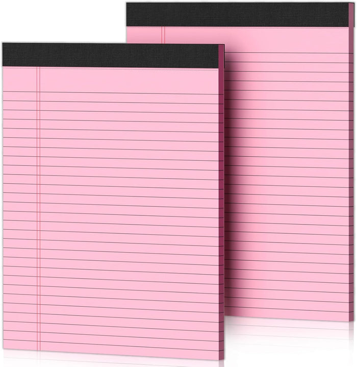Legal Pads 8.5 x 11, 12 Pack Colored Note Pads 8.5 x 11 Pink Notepad 8.5 x 11 Multi-Color Pink/Green/Blue Writing Pads 8.5 x 11 Lined Paper Pads Wide Ruled Legal Pad Notebook Paper, 30 Sheets per Pad