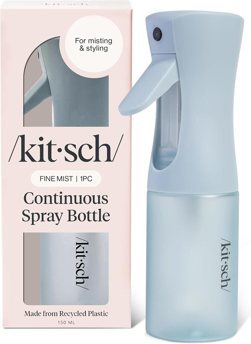 Kitsch Continuous Spray Bottle for Hair – Fine Mist Water Mister & Water Spray Bottle – Recycled Hair Spray Bottle – Spray Bottles for Cleaning, Styling, Plants & More – Terracotta, 150ml
