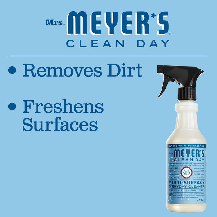 MRS. MEYER'S CLEAN DAY Multi-Surface Everyday Cleaner, Rain Water Scent, 16 Ounce Bottle