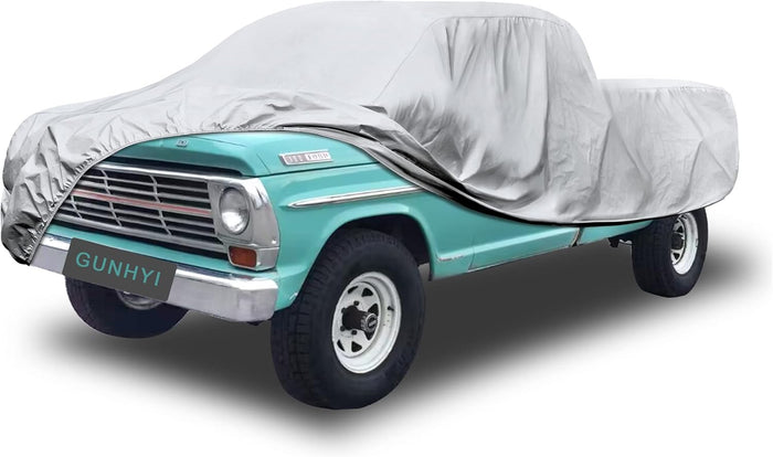 GUNHYI 6 Layers Sedan Car Cover Waterproof All Weather, 100% Waterproof Outdoor Car Covers Full Exterior Covers for Automobiles Sedan Hatch SUV Rain Sun UV Dust Protection. Size A5 (See Size Chart)