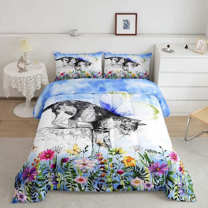 Bull Skull Comforter Set Queen Boho Bedding Ethnic Horns Bohemian Bedding Comforter Sets Black Brown Tribal Symbol Mysterious Aztec Bedroom Decor Abstract Geometric Duvet Insert for Men Boys