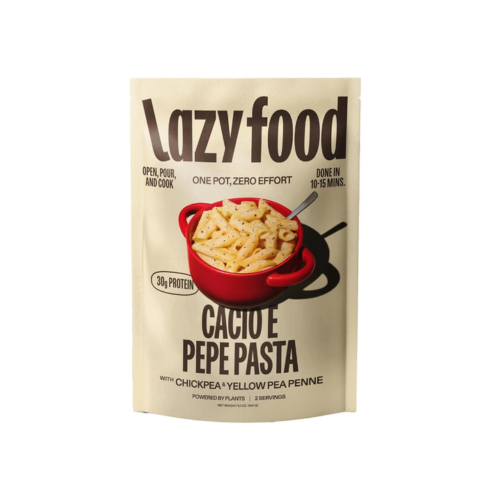 Lazy Food Cacio e Pepe Pasta Meal | Gluten Free Pasta Dinner | Low Carb High Protein Italian One Pot Meal Kit Made with Real Romano Cheese | Chickpea & Yellow Pea Penne - 1 Pack (2 Servings)