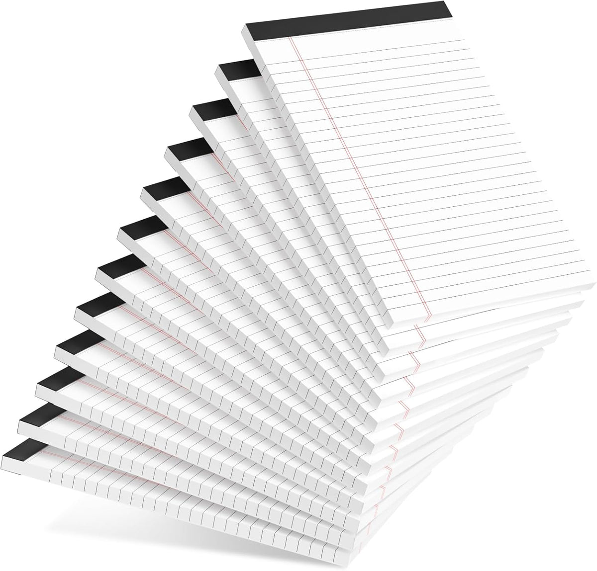 5pcs Small Note Pads 5x8 Notebook College Ruled Legal Pads Color Notepads 5 Pack Study Back Writing Pads 5 x 8 Perforated Narrow Ruled Pads of Paper for School & Office Supplies 30 Sheets/Pack