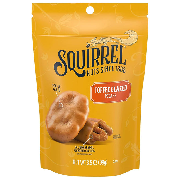 Squirrel Brand Sweet Brown Butter Cashews, 3.5 Ounces Resealable Bag, Gluten Free, Vegetarian