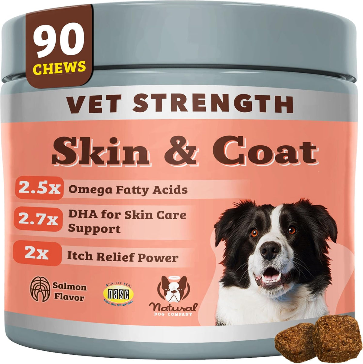 Natural Dog Company 25-in-1 Multivitamin Chews for Dogs – Daily Soft Dog Vitamins with Antioxidants, Zinc & Folic Acid – Supports Joints, Skin & Coat, Immune & Heart Health – All Ages, All Breeds