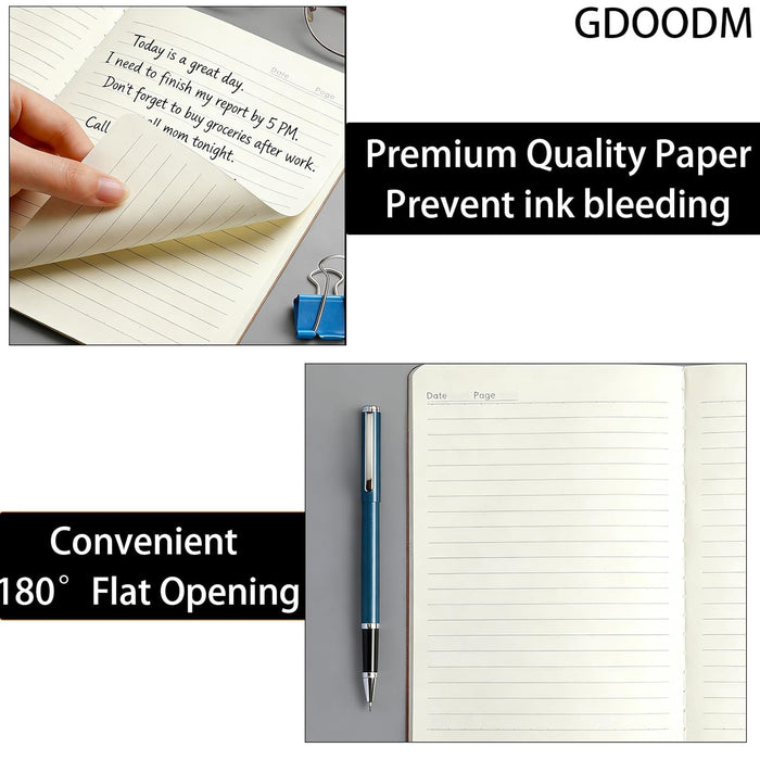 GDOODM 50 Pack A5 Lined Notebook, Journaling Notebook Bulk Kraft Notebooks for Work, 80 GSM A5 Journal Notebooks for Note Taking Composition School Supplies, 72 Pages/ 36 Sheets, 8 "x 5.5"