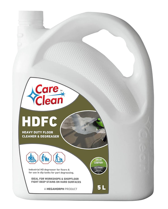 CareClean Heavy Duty Floor Cleaner – Highly Alkaline Liquid Degreaser for Tough Stains, Oil & Grease | Ideal for Kitchens, Factories & High-Traffic Areas | 5L