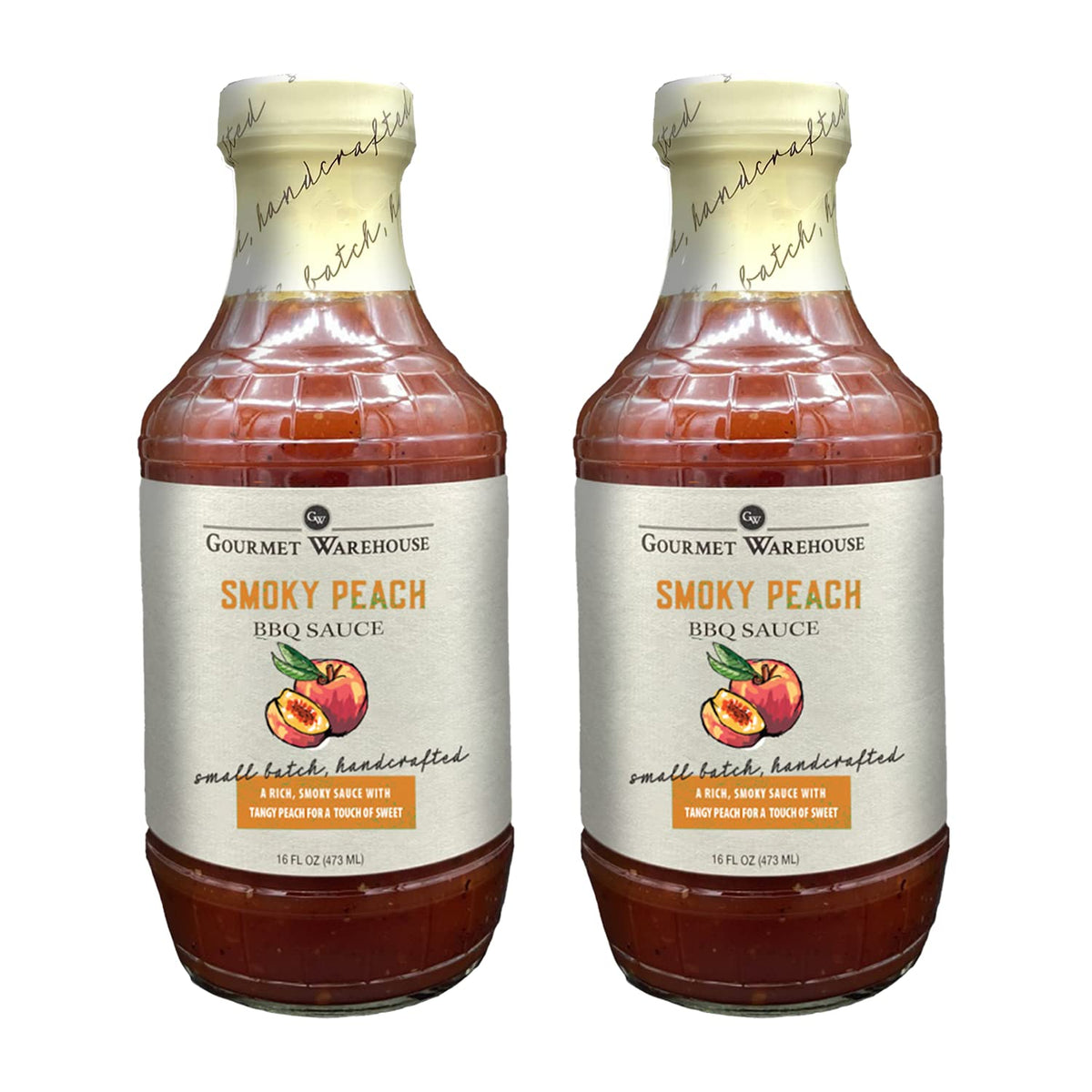 Gourmet Warehouse Cherry Jalapeno BBQ Sauce, Premium Barbecue Sauces Handcrafted In Small Batches Gluten-Free, HFCS-Free, Delicious Sauce 16 Ounces Bottle (Pack of 2)