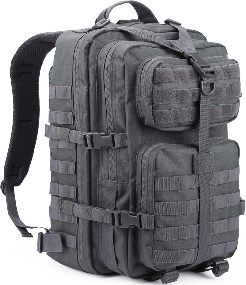 REEBOW GEAR Military Tactical Backpack Large Army 3 Day Assault Pack Molle Bag Backpacks (Black Camo)