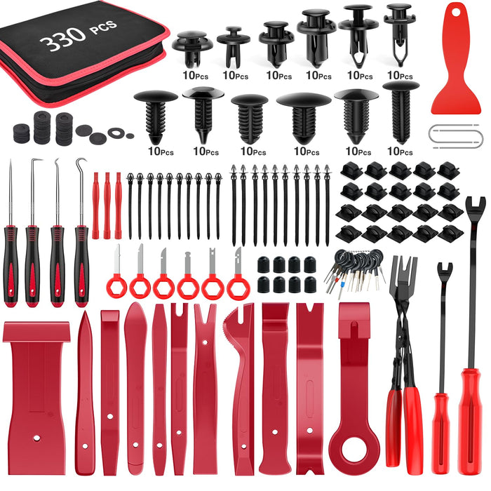 GOOACC 190 Pcs Car Retainer Clips & Fastener Remover - 18 Most Popular Sizes & Applications Auto Push Pin Rivets Set -Door Trim Panel Clips for Toyota, Honda, Nissan, Mazda - Bonus Fastener Remover