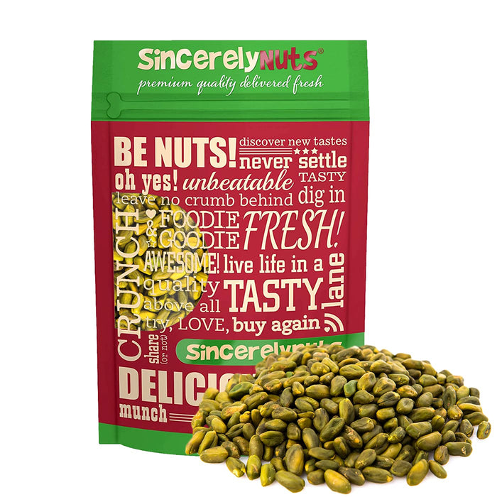 Sincerely Nuts Pistachios Roasted and Salted Kernels No Shell Healthy Snacks for Kids and Adults Shelled Convenient Snack Gourmet Flavor Vegan, Kosher Gluten Free. 3 LB Bag