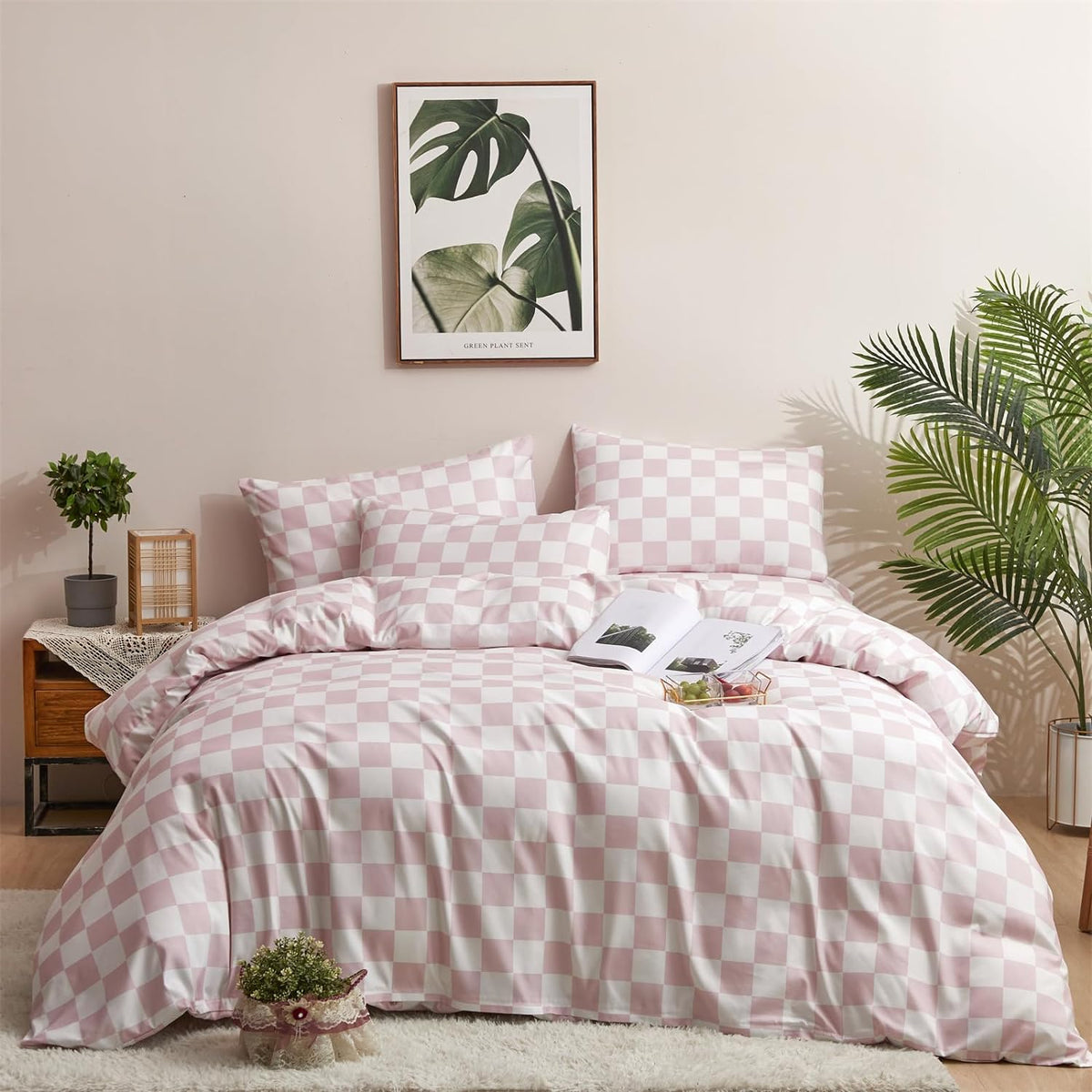 Pureant Pumpkin Comforter Set Full Burnt Orange Bedding Comforter Sets Cotton for Women Girls Solid Brown Terracotta Full Comforter Soft Rust Caramel Full Size Comforter Sets Dusty Pumpkin Quilts