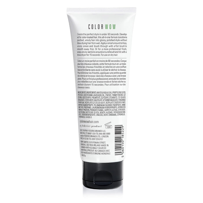 COLOR WOW One Minute Transformation – Instant frizz fix| Nourishing styling cream smooths, tames + defrizzes on the spot| Avocado oil + Omega 3’s hydrate, repair for silkier, smoother texture