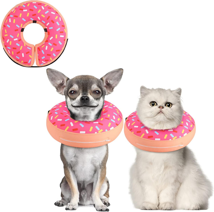 Supet Inflatable Dog Cone Collar Alternative After Surgery, Doggie Neck Donut Collar Recovery ECollar, Soft Dog Cone for Small Medium Large Dogs
