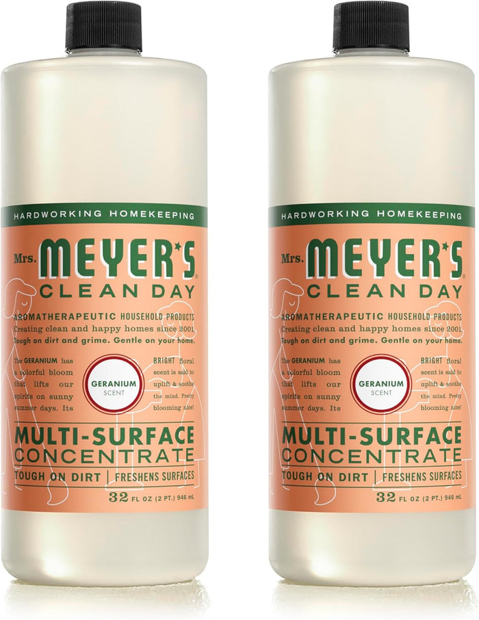 MRS. MEYER'S CLEAN DAY Multi-Surface Cleaner Concentrate, Use to Clean Floors, Tile, Counters, Honeysuckle, 32 Fl. Oz - Pack of 2