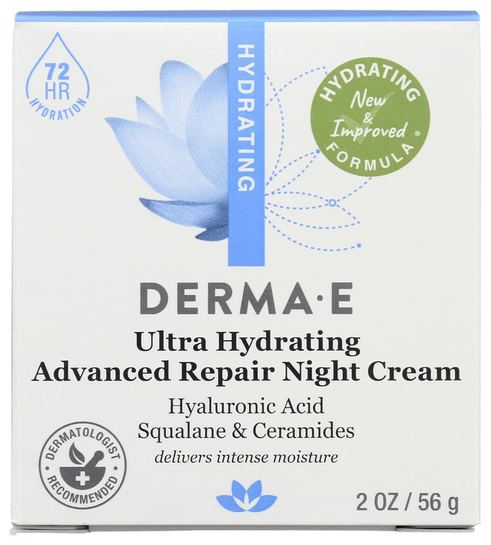 Derma E Ultra Hydrating Advanced Repair Night Cream, Dermatologist Tested, 2 Ounce (Pack Of 1)