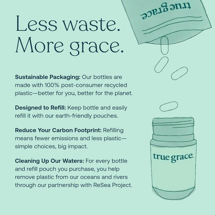 True Grace Daily Women’s Multivitamin 50+ - 60 Easy-to-Swallow Tablets - Immune, Energy, Longevity & Memory Support - Vegan - Gluten, Soy & Iron Free - 30 Servings