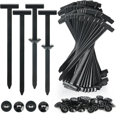 50PCS Nylon Universal Cable Tie Buckle, Self-Locking Retainer Fasteners, Cable Tie Buckle Zip Tie For Bumper Fender License Plate Plastic Panels, Zip Tie Buckles Substitutable Fender Clips ZKENIRD
