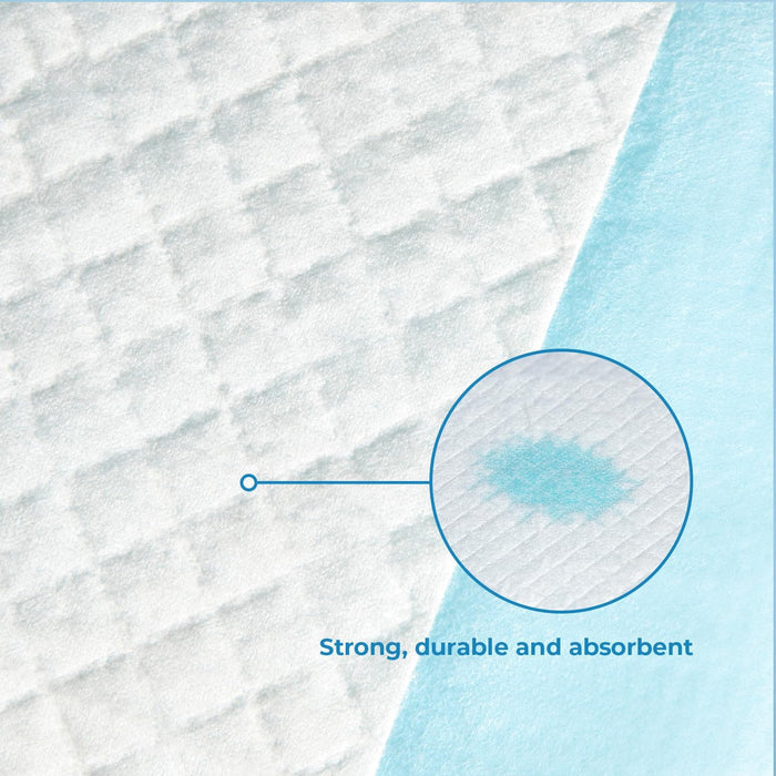 Best Pet Supplies XL Puppy Pads 100 Count - Super Absorbent Dog Training Pads, Quick-Dry, Odor Control, Disposable Pee Pads, Leak-Proof Wee Wee Pads for Indoor Dogs – Baby Blue XL, 100 Pack