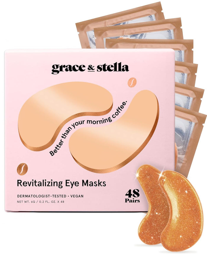 grace & stella Retinol Under Eye Patches for Puffy Eyes and Dark Circles - Restoring Gel Under Eye Masks with Hyaluronic Acid - Vegan Cruelty-Free Skincare, Birthday Gifts for Women (Purple, 24 Pairs)