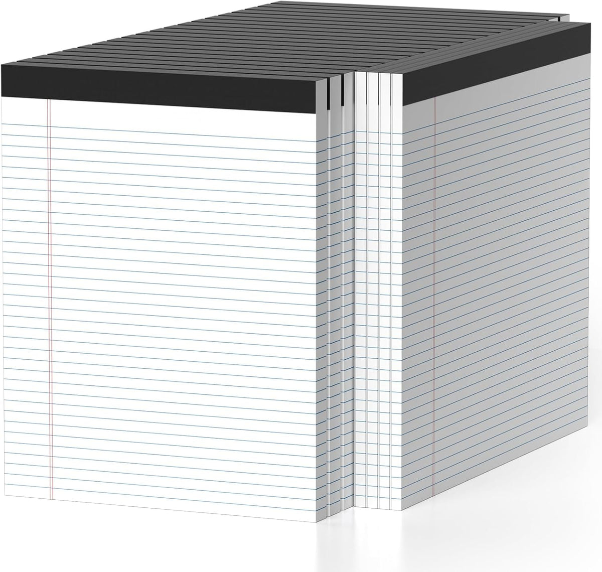 12 Pack Legal Pads 8.5 x 11 College Ruled 600 Sheets Note Pads 8.5 x 11 Inch Notepads Perforated Writing Pads 8.5 x 11 Pads of Paper Lined White Paper, 50 Sheets per Notepad for Home, Office, School