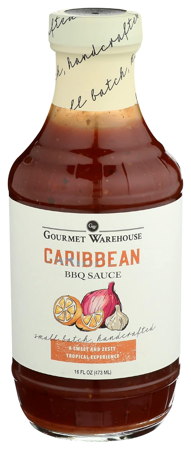 Gourmet Warehouse Cherry Jalapeno BBQ Sauce, Premium Barbecue Sauces Handcrafted In Small Batches Gluten-Free, HFCS-Free, Delicious Sauce 16 Ounces Bottle (Pack of 2)