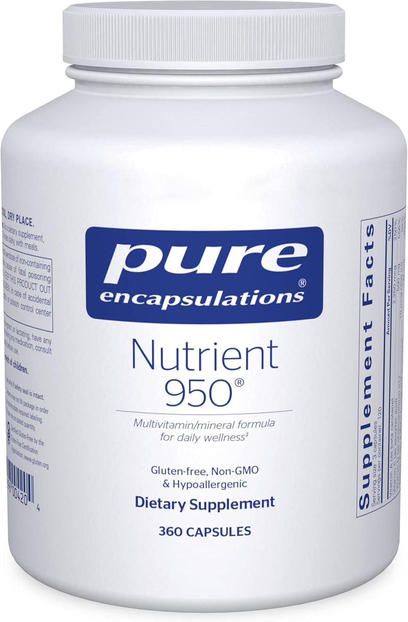 Pure Encapsulations Nutrient 950 | Multivitamin Mineral Supplement to Support Physiological Functions and a Healthy Lifestyle* | 180 Capsules