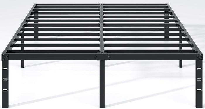 Metal Bed Frame,Queen Size Bed Frame with Storage Space,Heavy Duty Sturdy Mattress Foundation,Easy Assembly,No Box Spring Needed, Black,14 Inch,Queen