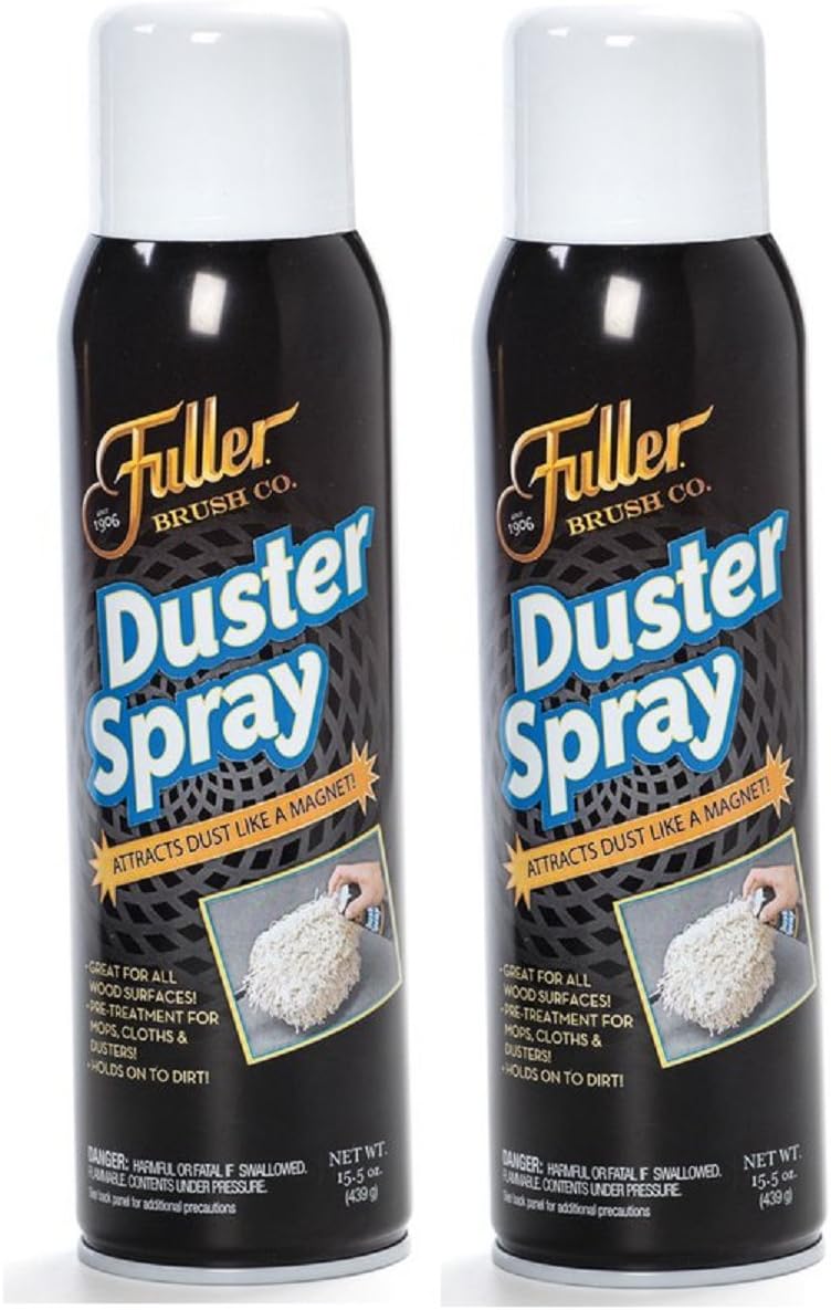 Fuller Brush Duster Spray – 15.5 oz Multi Surface Dust Removing Sprayer - Safe Household Cleaning For Floors, Furniture, Blinds & Car Interiors