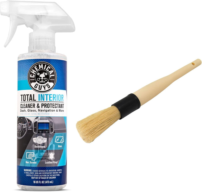 Chemical Guys Total Interior Cleaner & Protectant Interior Cleaner, Cleans & Protects Leather, Vinyl, Plastic, Rubber, Glass with a Streak-Free Finish — Cars, Trucks, SUVs, RVs, 16 oz