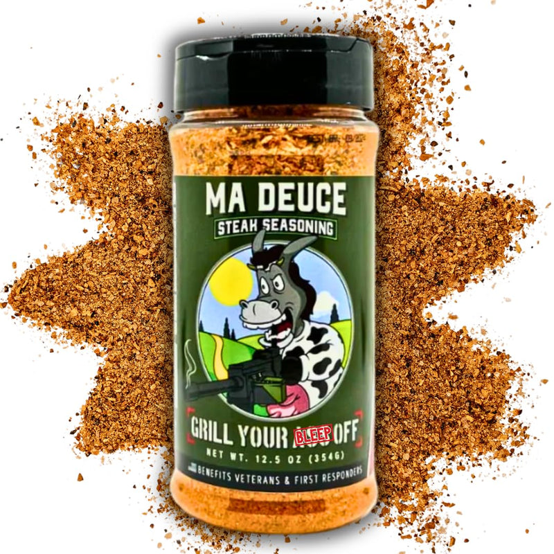 Grill Your As* Off Standard Issue Salt & Pepper – 11.5oz Gourmet Blend for Meat, Poultry, Seafood, Pasta & Veggies – Ideal for Marinating & Cooking – USA Made & Veteran Owned