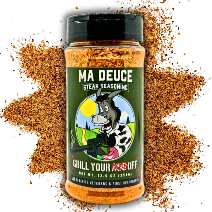 Grill Your As* Off Standard Issue Salt & Pepper – 11.5oz Gourmet Blend for Meat, Poultry, Seafood, Pasta & Veggies – Ideal for Marinating & Cooking – USA Made & Veteran Owned
