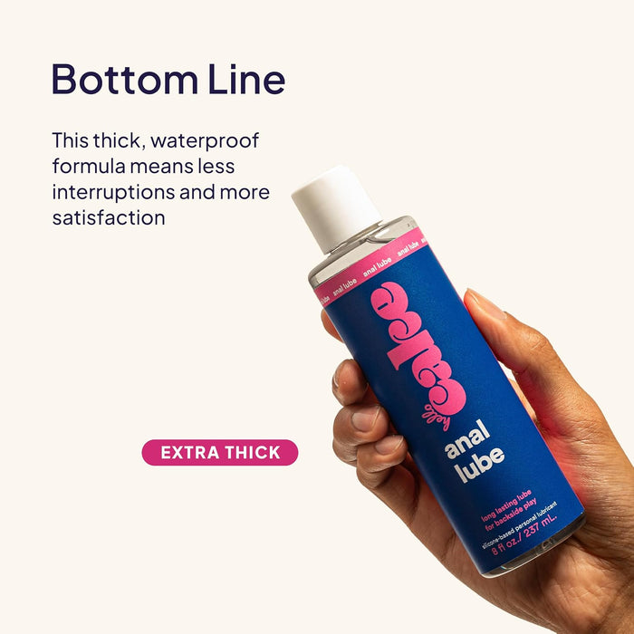 Hello Cake Anal Lube - Silicone-Based Personal Lubricant - Silky Smooth, Ultra Slippery, Long-Lasting, Non-Sticky, Comfort Glide for Men, Women, and Couples, 8 fl oz
