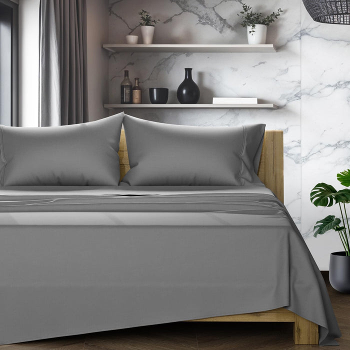 TEXAS LINEN CO. 100% Egyptian Cotton Sheets King Size Set - 1200 Thread Count Egyptian Cotton Luxury Sheets King Size, 17" Deep Pocket, Soft, Cooling Sateen Weave Hotel Quality Bedding Set - Beige