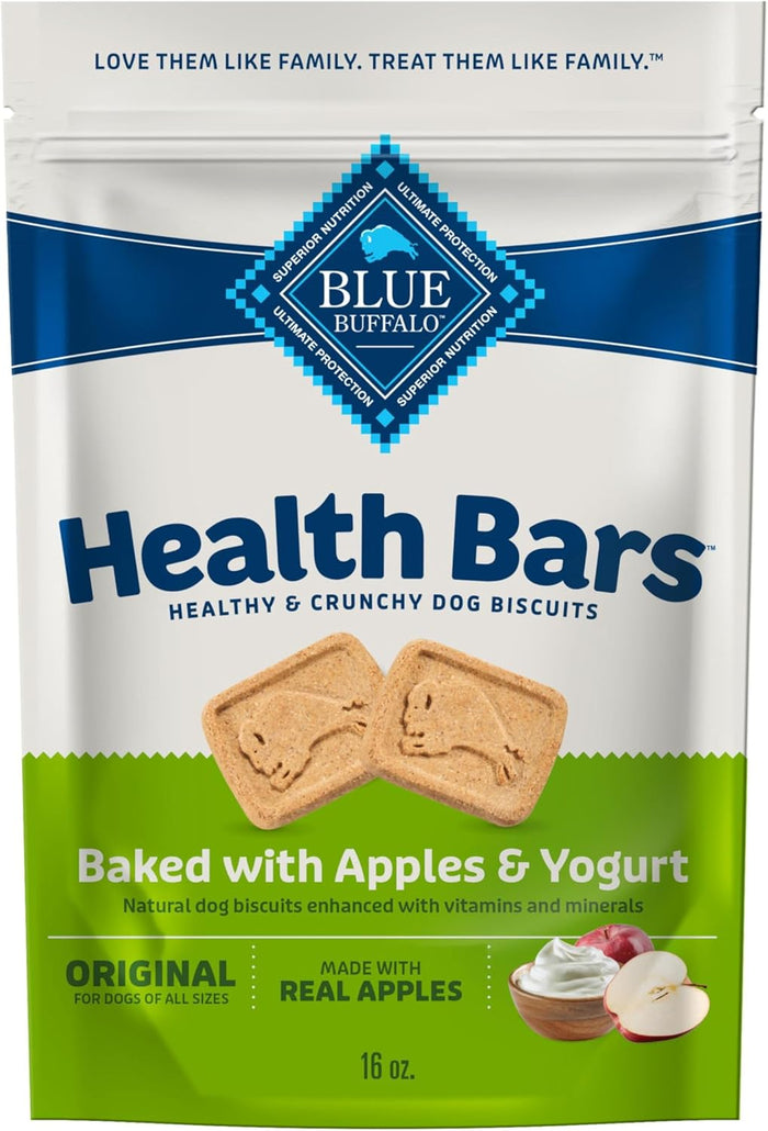 Blue Buffalo Health Bars Crunchy Dog Biscuits, Oven-Baked With Natural Ingredients, Bacon, Egg & Cheese , 16-oz Bag