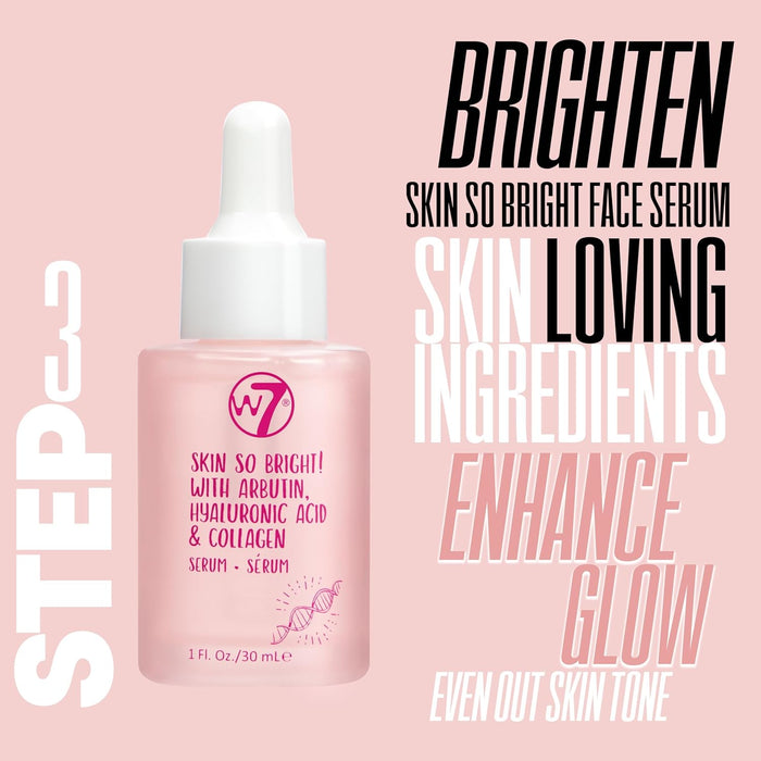 W7 Self Care Skincare Set | Face Cleanser, Toner, Serum, Moisturizer & Lip Mask | Complete Daily Face Routine | Full Size, Long Lasting Products to Use at Home