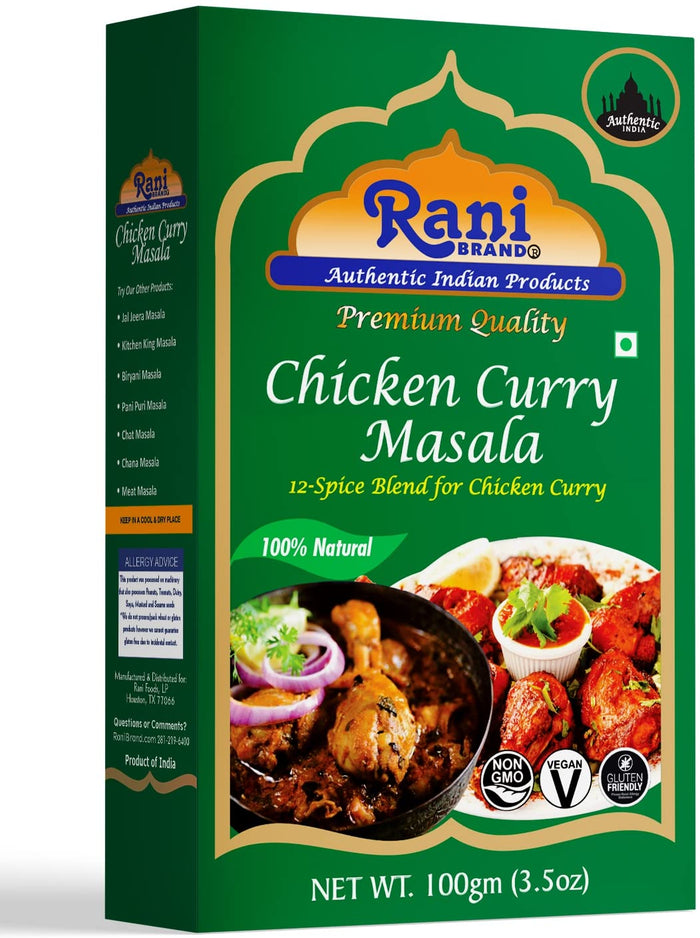 Rani Chili Chicken Curry Vegan Simmer Sauce (Ginger, Garlic, Tomatoes & Spices) 14oz (400g) Glass Jar ~ Easy to Use | Vegan | No Colors | All Natural | NON-GMO | Gluten Free | Indian Origin
