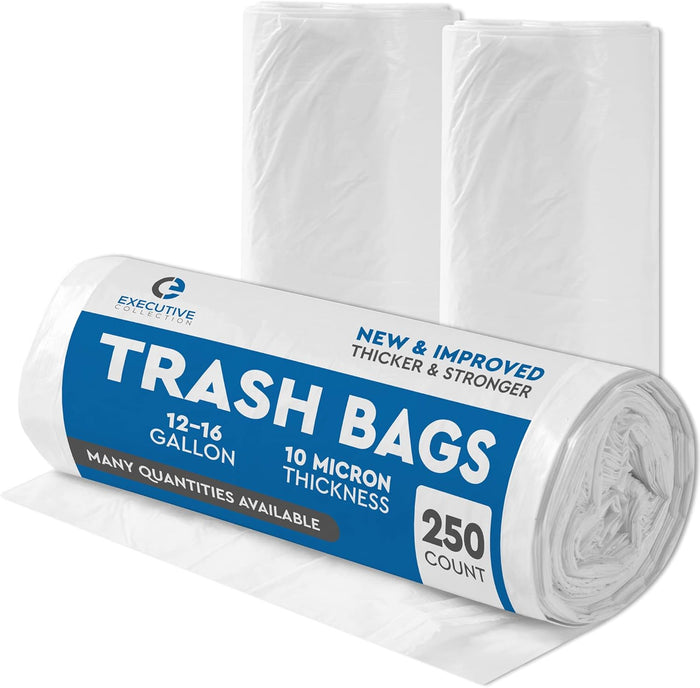 12 to 16 Gallon Trash Bags - 950 Count - 24" x 33" Clear Plastic Garbage Bags Tall Can Liners for Home & Office - Household Items Cleaning Products, Kitchen Supplies - 13 Gallon Trash Bag, 15 Gallon