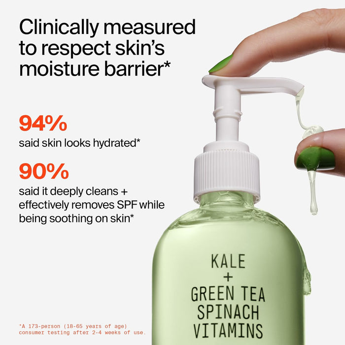 Youth To The People Superfood Facial Cleanser - Kale + Green Tea Daily Face Wash, Gentle Makeup Remover, with Soothing Antioxidants for Glowing Skin, pH Balance, Clean Pores, Sulfate-free, Refillable