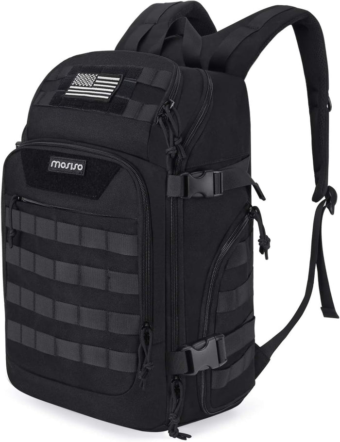 MOSISO 30L Military Tactical Backpack for Men, Army Backpack Military Daypack 3 Day Assault Pack Hiking Rucksack Bug Out Bag, Khaki